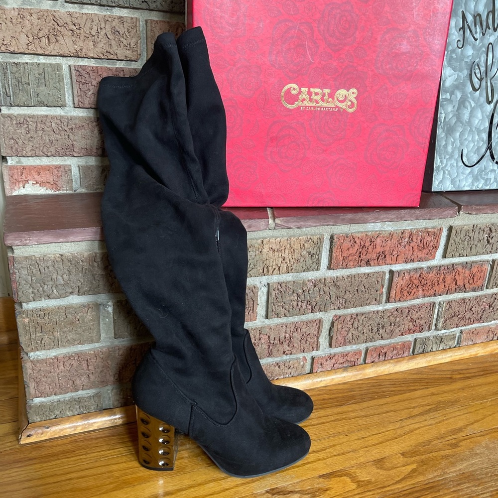 Carlos Santana over the knee boots